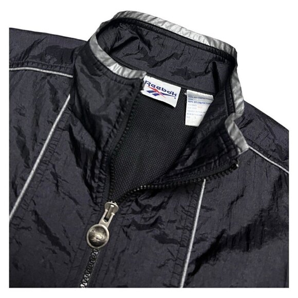 Vintage 90s Reebok Retro Windbreaker Splash Track Bomber Jacket Mens Large - Picture 4 of 6